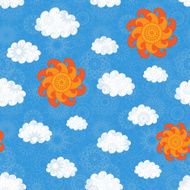 Vintage Sky Seamless Pattern