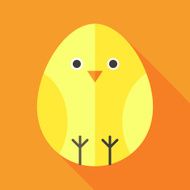 Yellow chick egg shaped N2