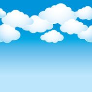 Blue sky with clouds vector illustration