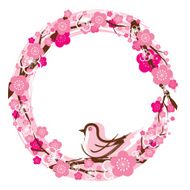 Cherry Blossoms or Sakura flowers Wreath