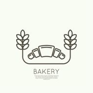 Croissant and wheat ears