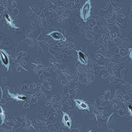 peacock feathers seamless retro pattern