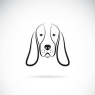 Vector image of a basset hound head N2