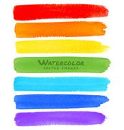 Rainbow Watercolor Brush Smears N7