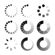 Loading buffering icon set vector illustration N2