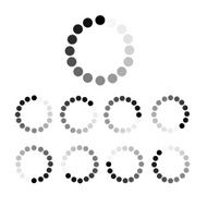 Loading buffering icon set vector illustration N3