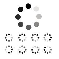 Loading buffering icon set vector illustration N4
