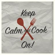 Vintage keep calm and cook on poster