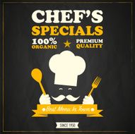 Restaurant chef&#039;s specials chalkboard design
