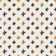 Seamless pattern of colorful hand-painted crosses N2