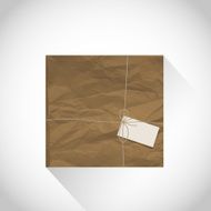 Brown package with blank label
