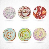 6 circles made with paint brush and squeeze bottle N2