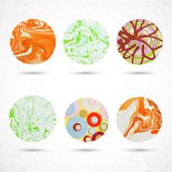 6 circles made with paint brush and squeeze bottle N3