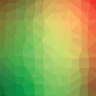 Colorful green and orange abstract geometric low poly style background