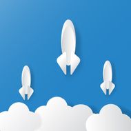 Rocket cloud background