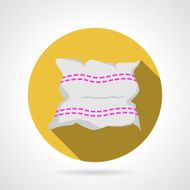 Flat color vector icon for pillow