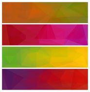 Four vector polygonal backgrounds for banner 7