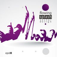 Splattered web design element art ink blob paintbrush drawing