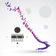 Bright artistic abstract dirty ink template scanned and traced N2