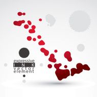 Splattered web design element art ink blob paintbrush drawing N2