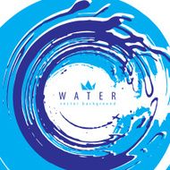 Abstract vector water splash background ink illustration