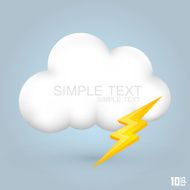 White cloud with lightning