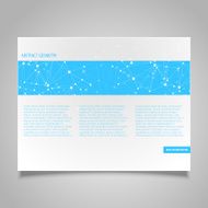 Brochure page vector design template with abstract molecular connection theme N5