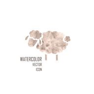 Silhouette of sheep on a white background N2