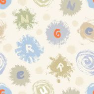 Abstract seamless pattern with paint blots N2