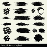 Set of ink blots and splash N2