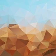 Polygonal sky and wheat