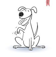 cartoon dog Vector illustration N6