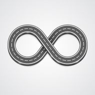Infinity road vector background