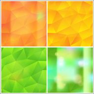 Abstract blurred vector shiny backgrounds set