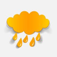 realistic design element cloud rain N4