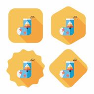 Christmas stocking flat icon with long shadow eps10 N80