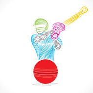 creative cricket player banner design N2