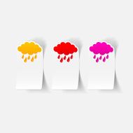 realistic design element cloud rain N5