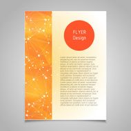 Brochure page vector design template with abstract molecular connection theme N6