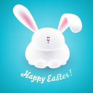 Cute easter bunny Cheerful rabbit