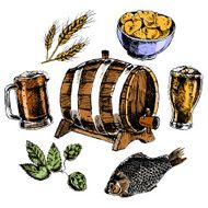 Beer icons set N6