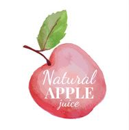 Big pink apple with lettering