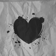 Splattered black heart