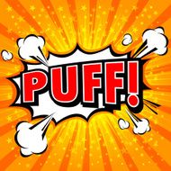 Puff! Comic Speech Bubble Cartoon N2