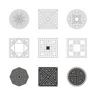 Geometric patterns Collection of China style N2