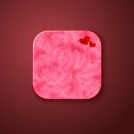 Fluffy texture icon stylized like mobile app Vector illustratio