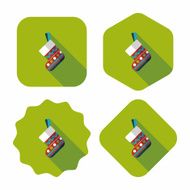 Christmas stocking flat icon with long shadow eps10 N83