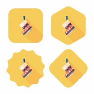 Christmas stocking flat icon with long shadow eps10 N86