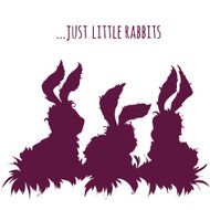 Set of cartoon cute rabbits Vector illustration N2