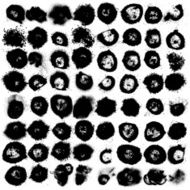 Grunge splash vector template set N3